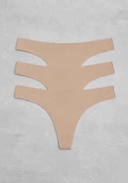 Invisible Thong 3-Pack Beige