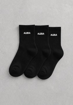 Cloud Knit Socks 3-pack Black